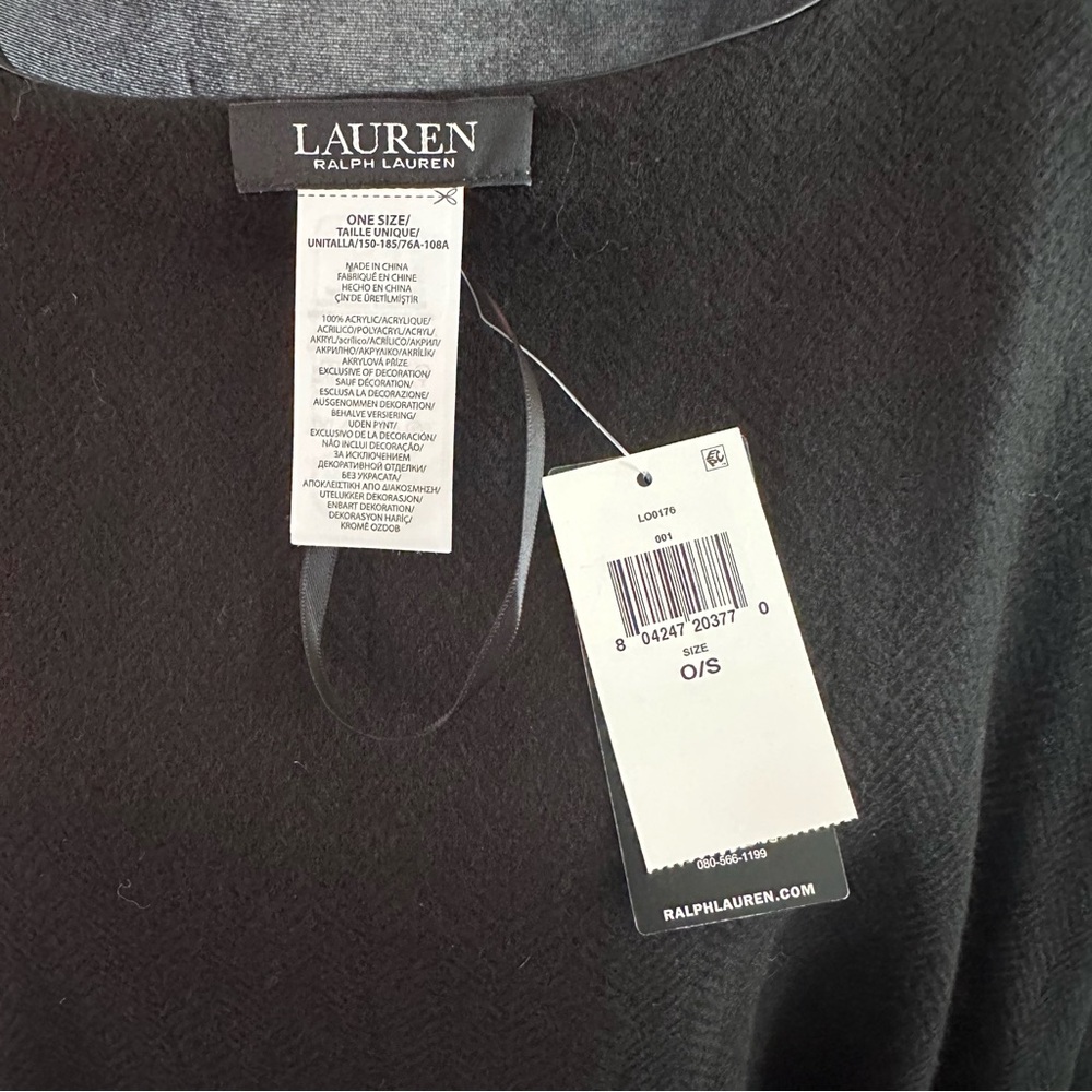 Lauren Ralph Lauren Buckle-Front Poncho / Cape Wrap - NWT - Picture 8 of 10